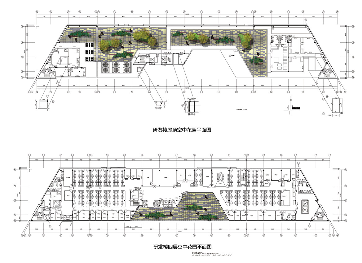 中山蒂森電梯廠景觀規劃設計空中花園平面圖